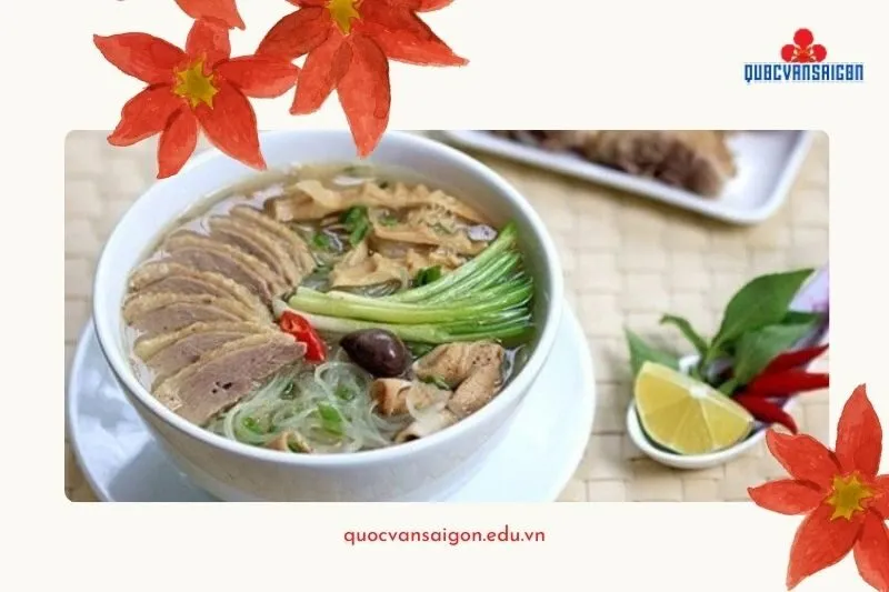 ăn sáng ở Hải Phòng quán Bánh đa ngan Oanh Béo