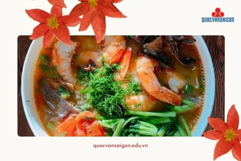 ăn sáng ở Hải Phòng quán Bún tôm Mê Linh